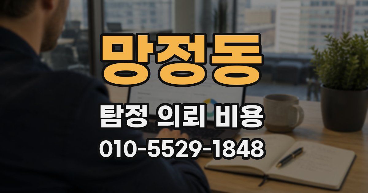 망정동 탐정 의뢰 비용
