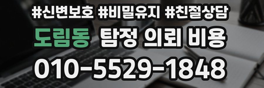 도림동 탐정 의뢰 비용
