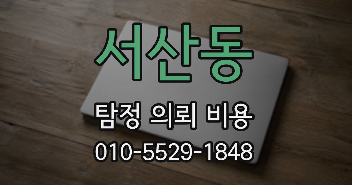 서산동 탐정 의뢰 비용