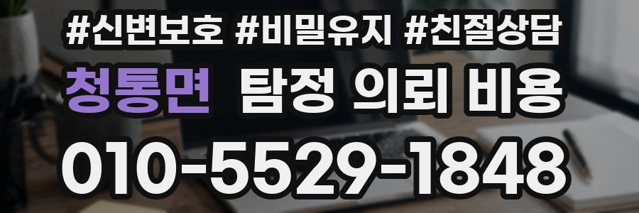 청통면 탐정 의뢰 비용