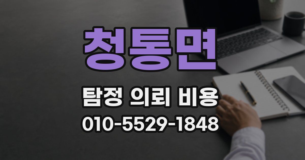 청통면 탐정 의뢰 비용
