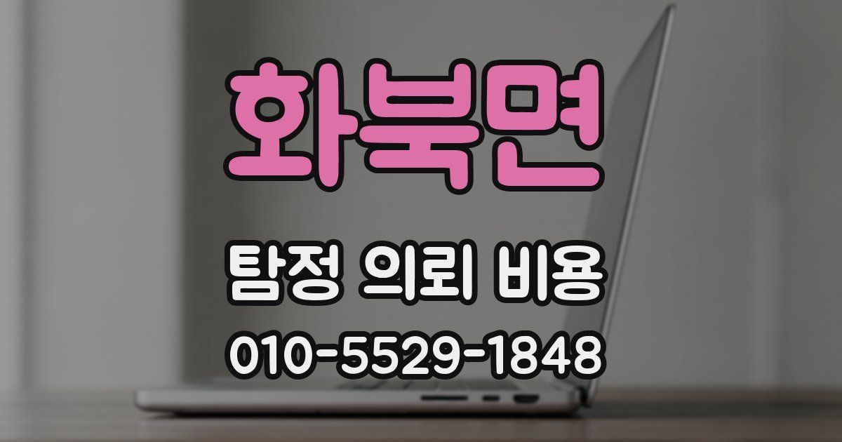화북면 탐정 의뢰 비용