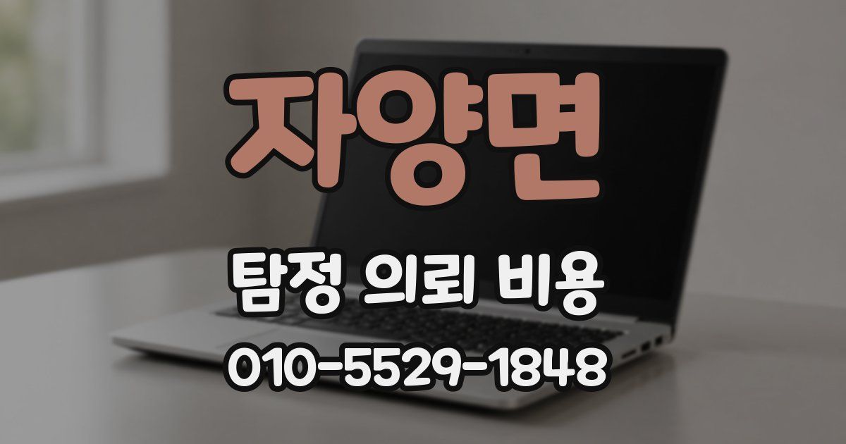 자양면 탐정 의뢰 비용