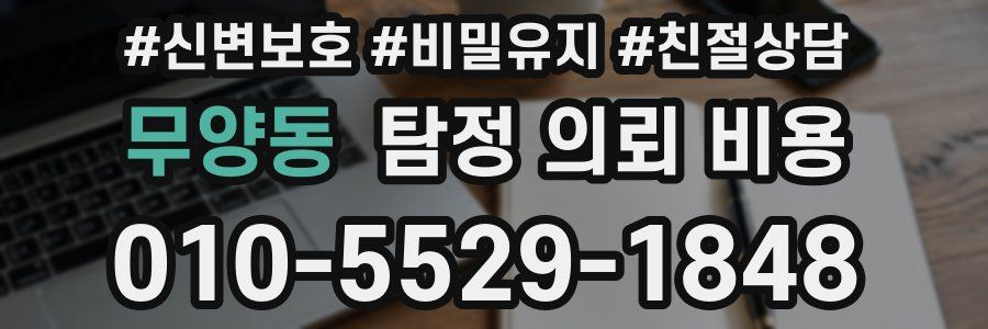 무양동 탐정 의뢰 비용