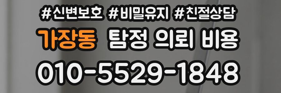 가장동 탐정 의뢰 비용