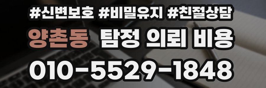 양촌동 탐정 의뢰 비용