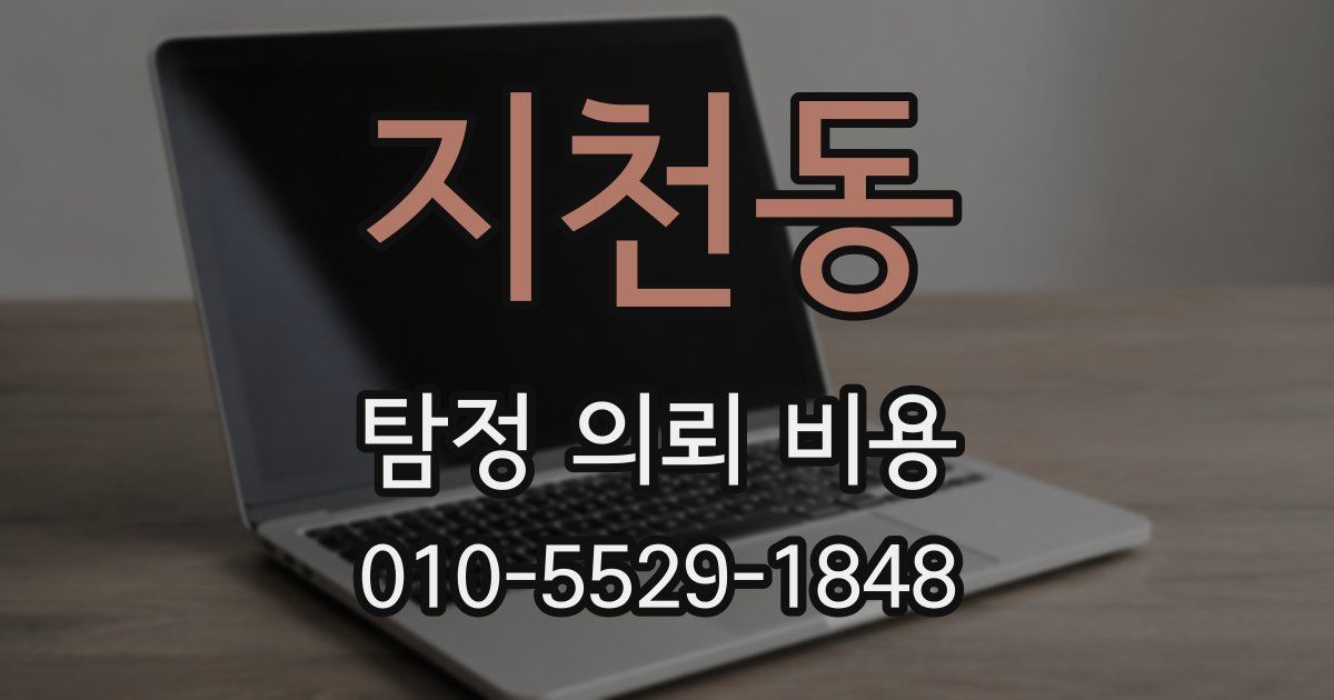 지천동 탐정 의뢰 비용
