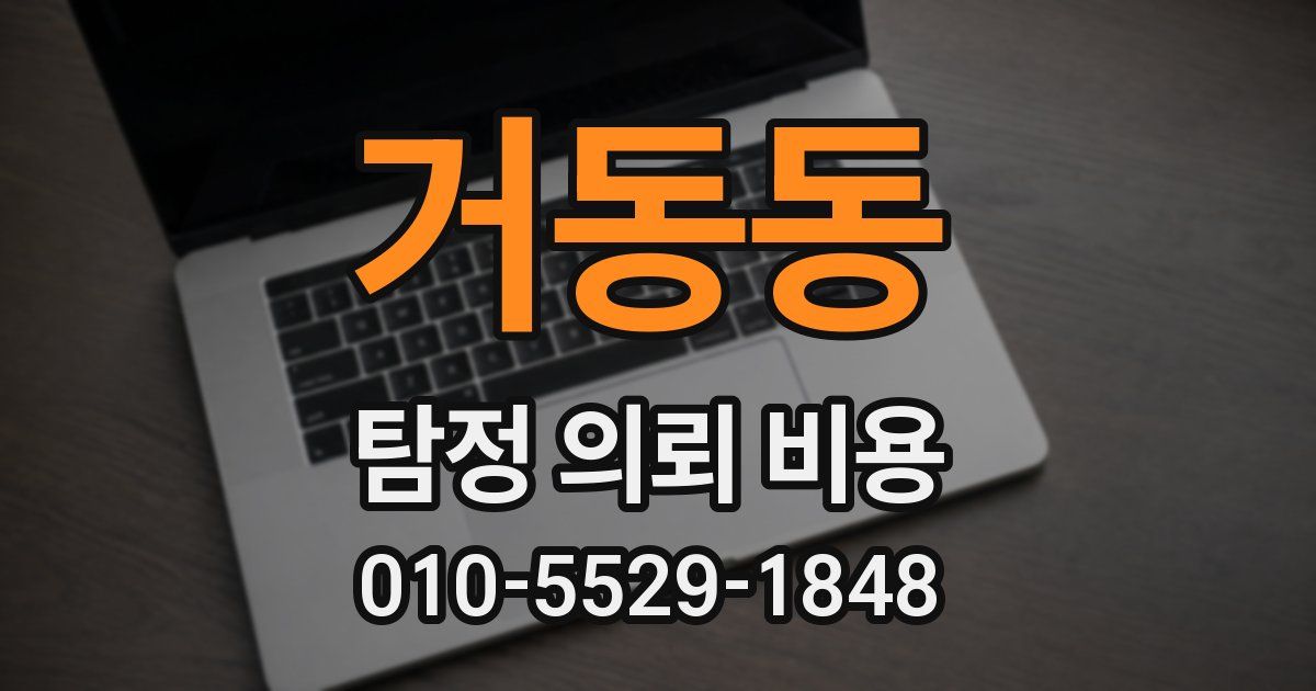 거동동 탐정 의뢰 비용