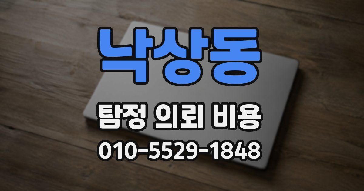 낙상동 탐정 의뢰 비용