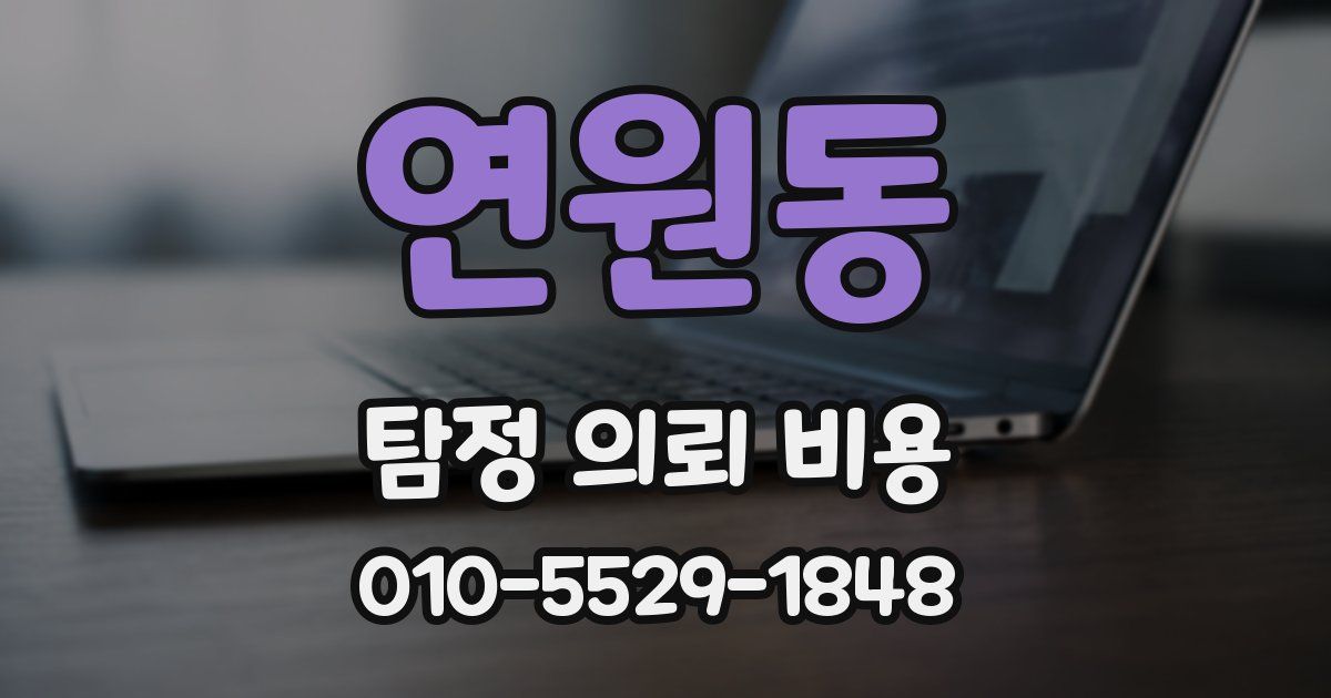 연원동 탐정 의뢰 비용