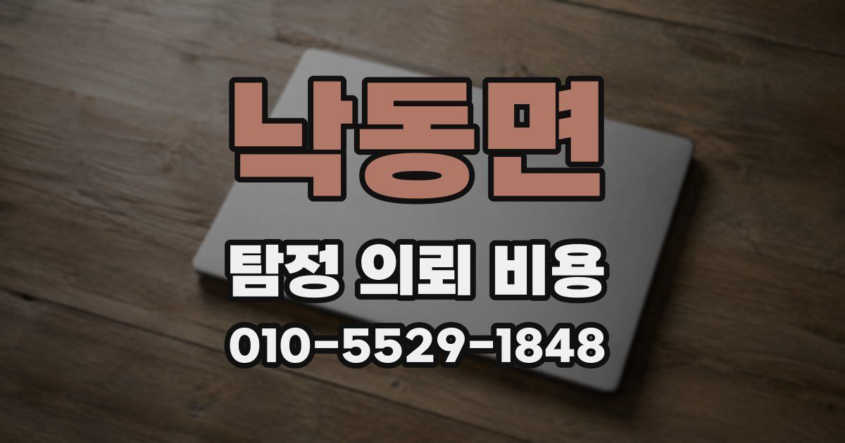 낙동면 탐정 의뢰 비용