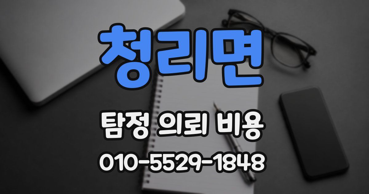 청리면 탐정 의뢰 비용