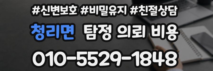 청리면 탐정 의뢰 비용