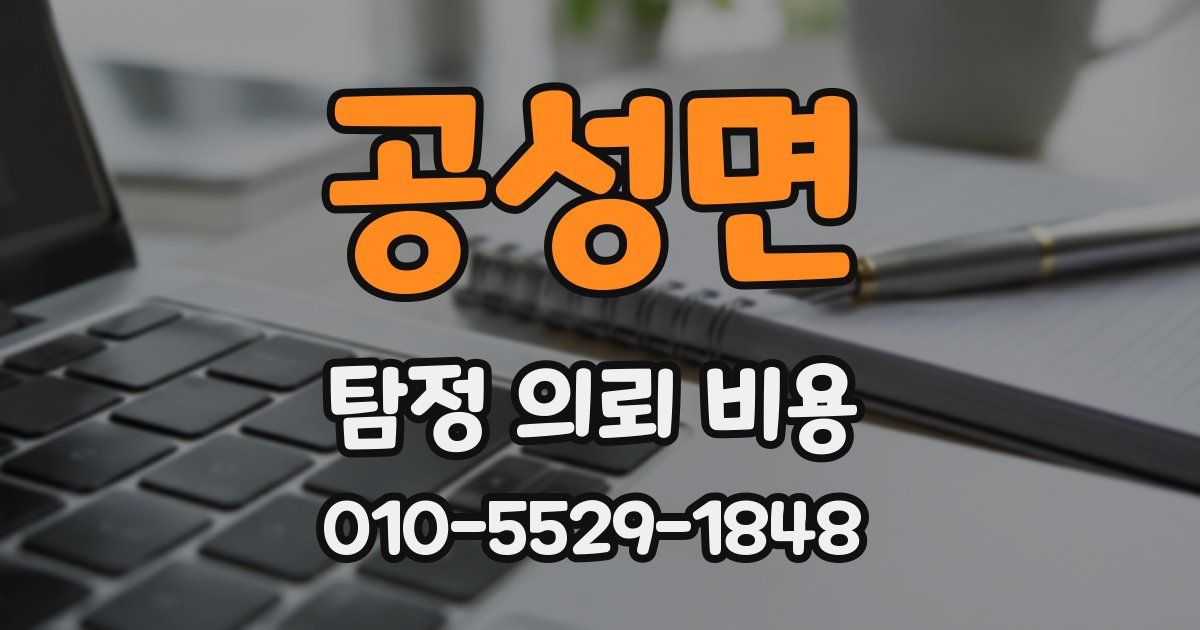 공성면 탐정 의뢰 비용