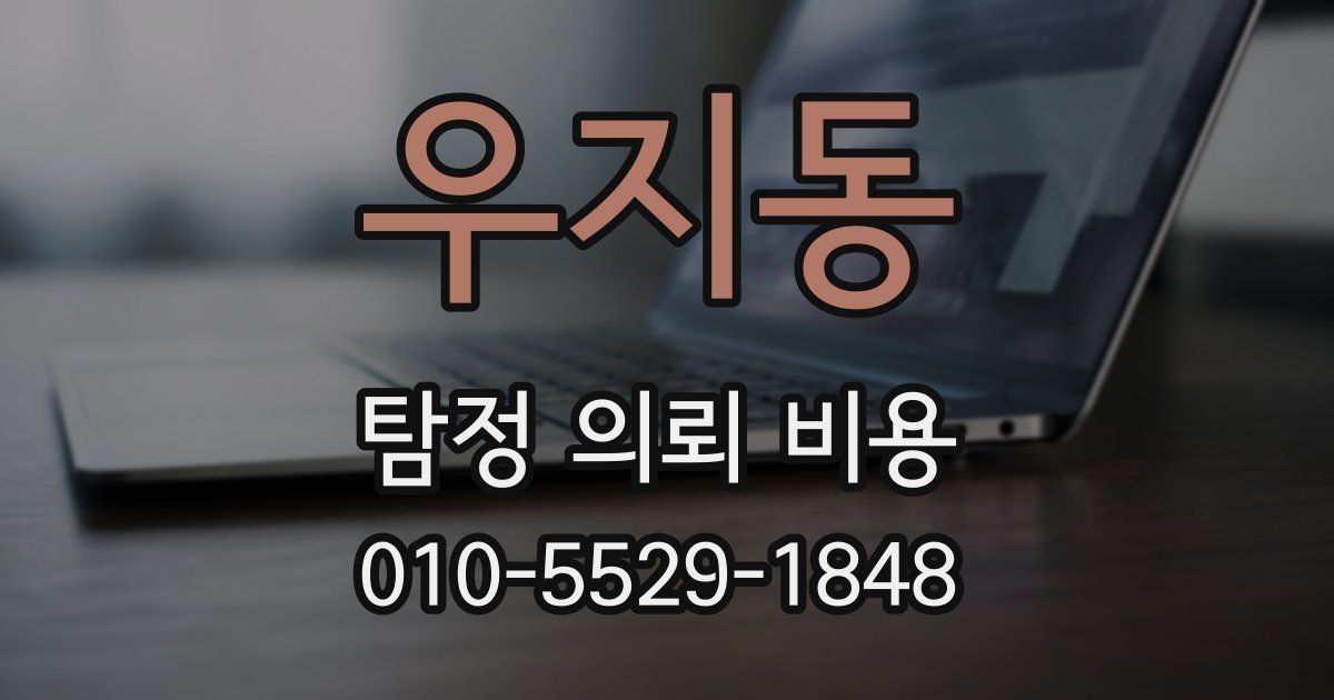 우지동 탐정 의뢰 비용