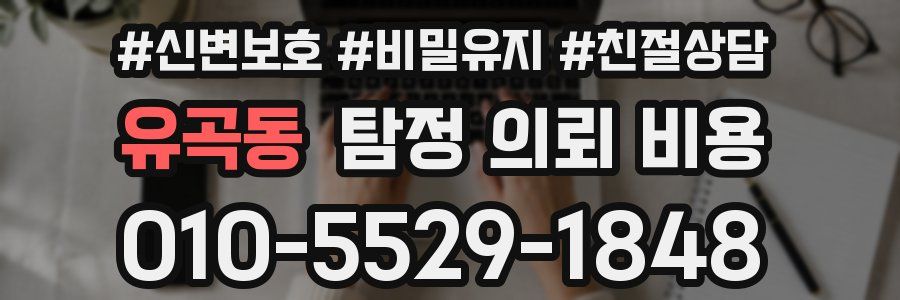 유곡동 탐정 의뢰 비용