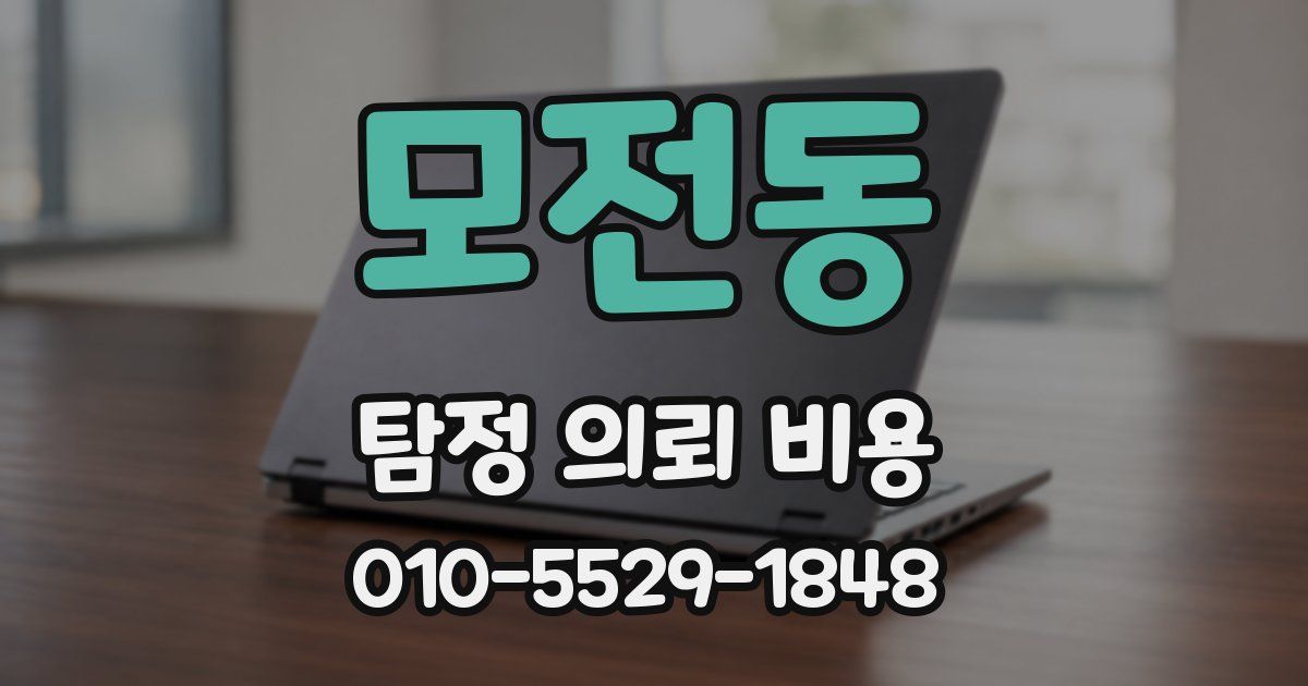 모전동 탐정 의뢰 비용