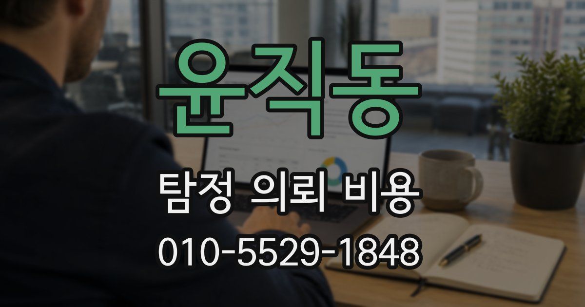 윤직동 탐정 의뢰 비용