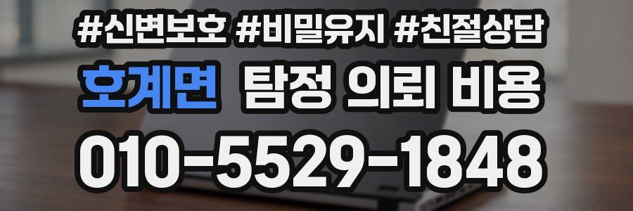 호계면 탐정 의뢰 비용