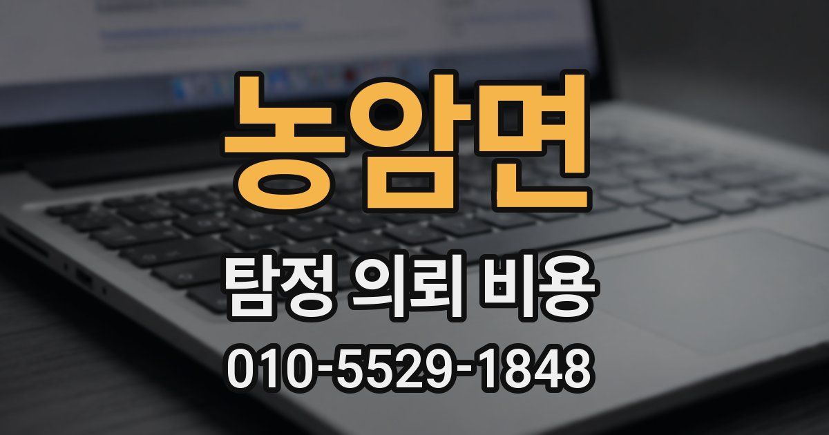 농암면 탐정 의뢰 비용