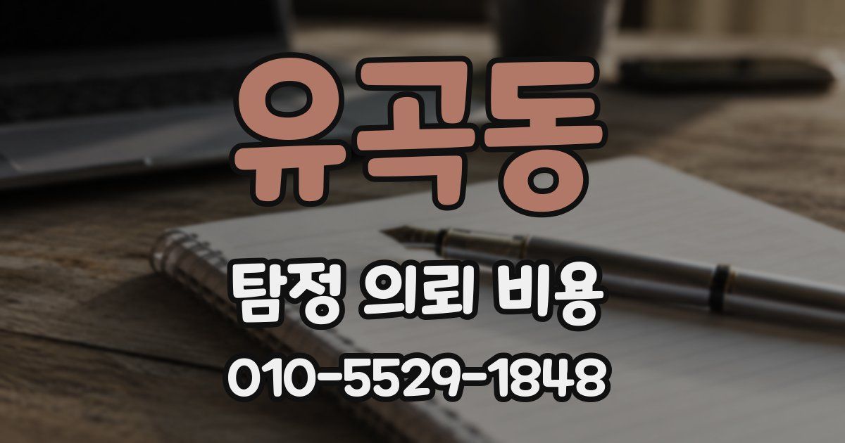 유곡동 탐정 의뢰 비용