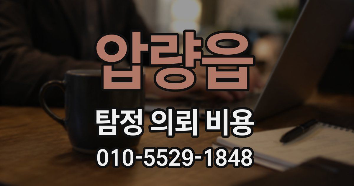 압량읍 탐정 의뢰 비용