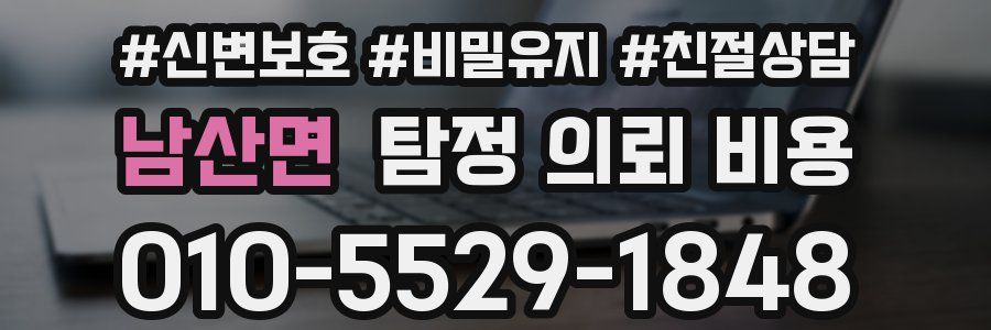 남산면 탐정 의뢰 비용