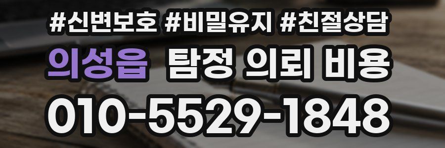 의성읍 탐정 의뢰 비용