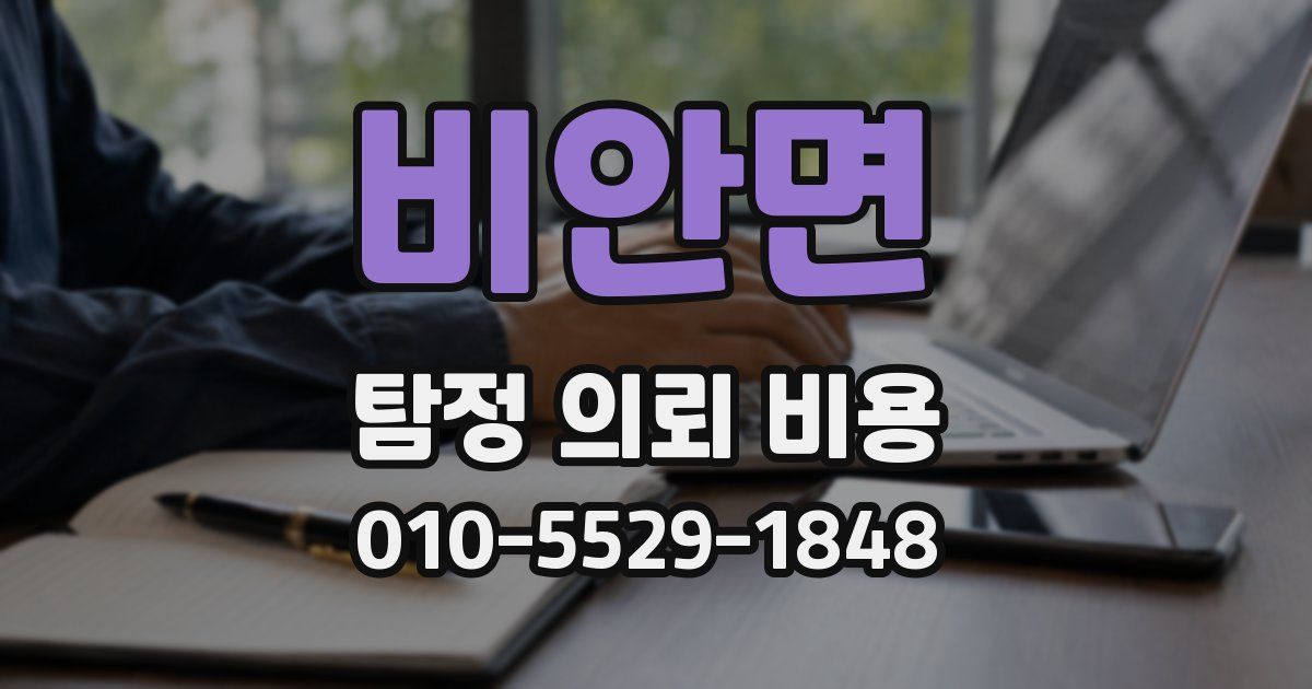 비안면 탐정 의뢰 비용