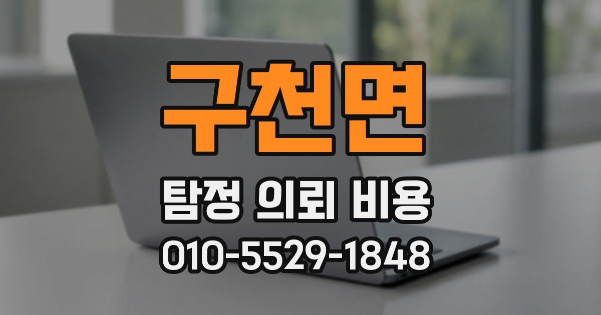 구천면 탐정 의뢰 비용