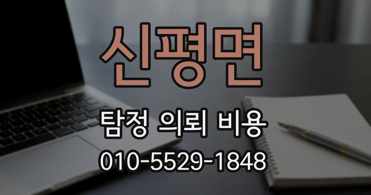신평면 탐정 의뢰 비용