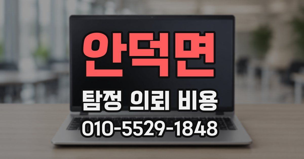 안덕면 탐정 의뢰 비용