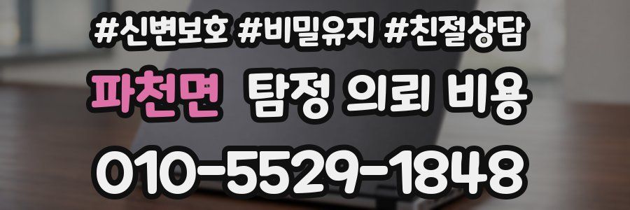 파천면 탐정 의뢰 비용