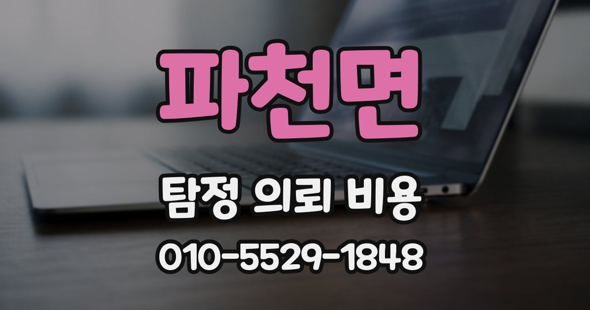 파천면 탐정 의뢰 비용