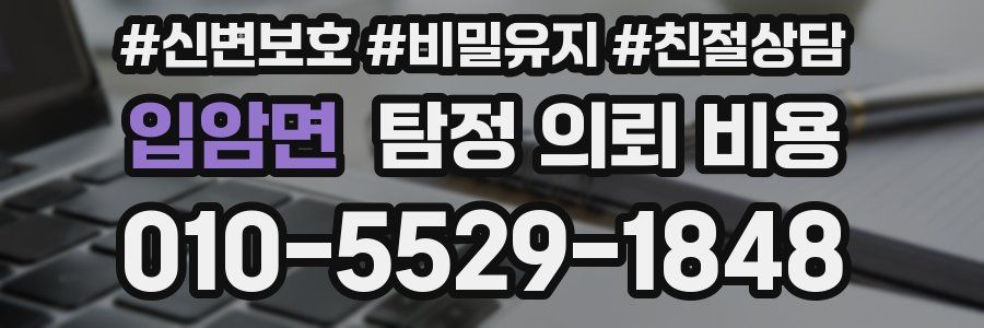 입암면 탐정 의뢰 비용