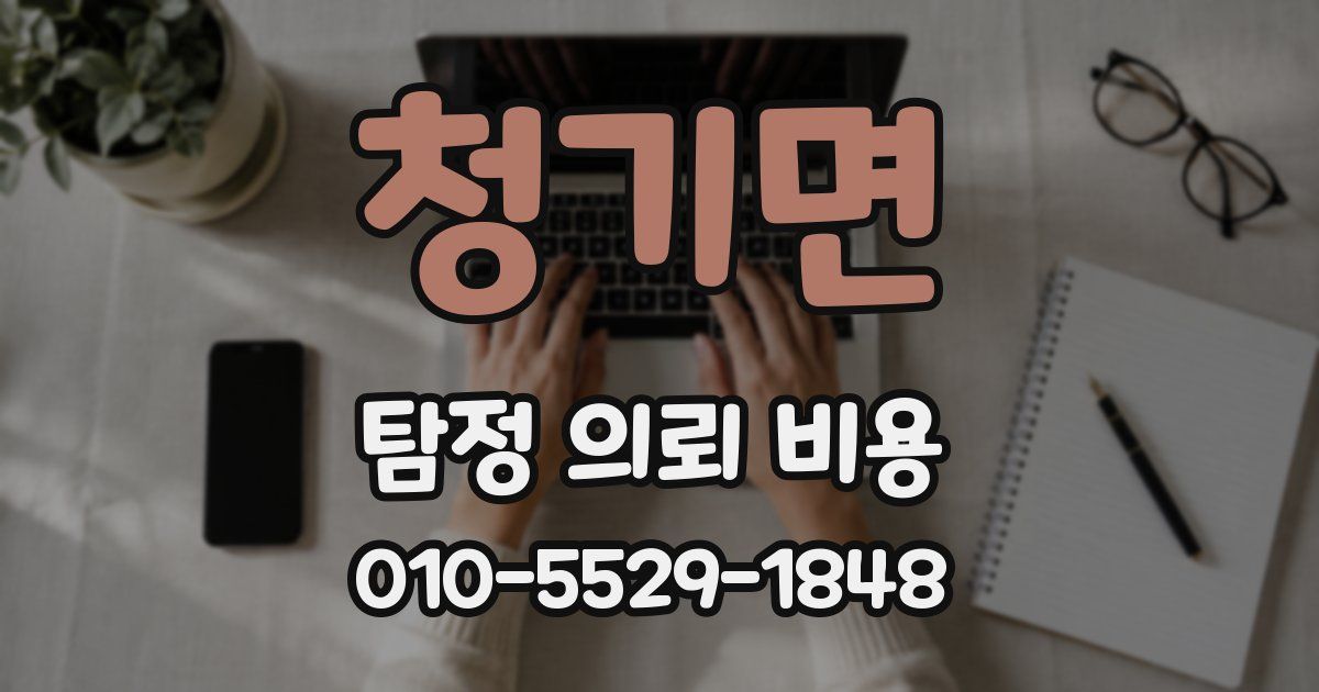 청기면 탐정 의뢰 비용