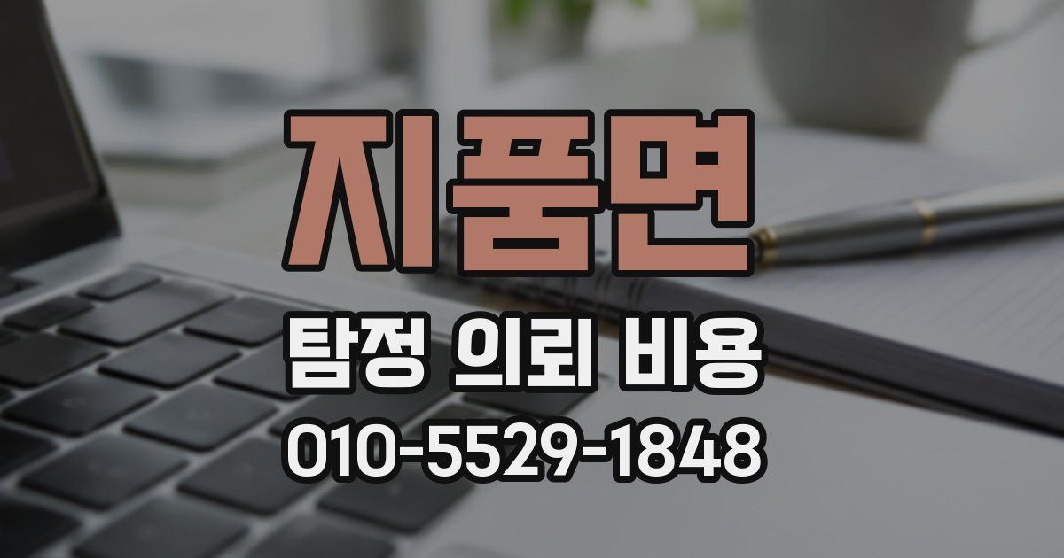지품면 탐정 의뢰 비용