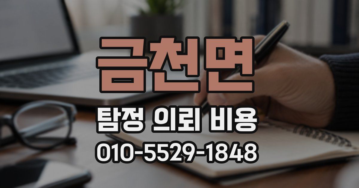 금천면 탐정 의뢰 비용