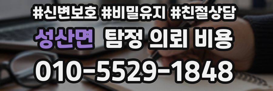 성산면 탐정 의뢰 비용