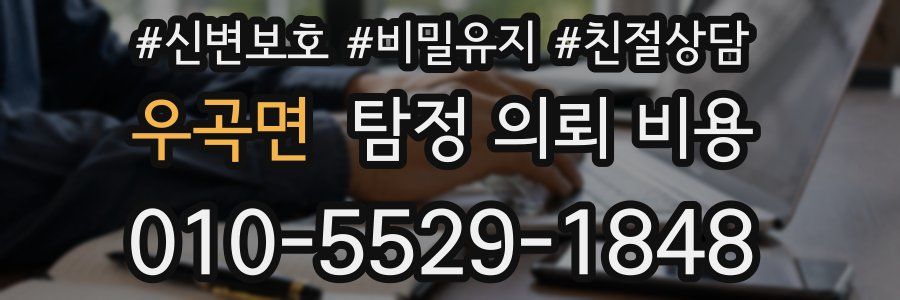 우곡면 탐정 의뢰 비용