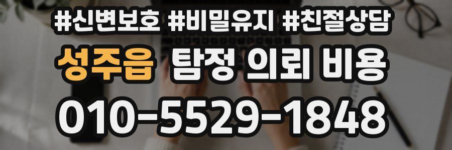 성주읍 탐정 의뢰 비용