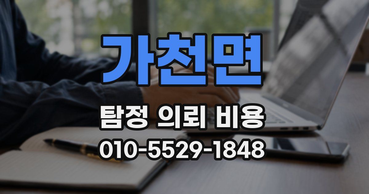 가천면 탐정 의뢰 비용