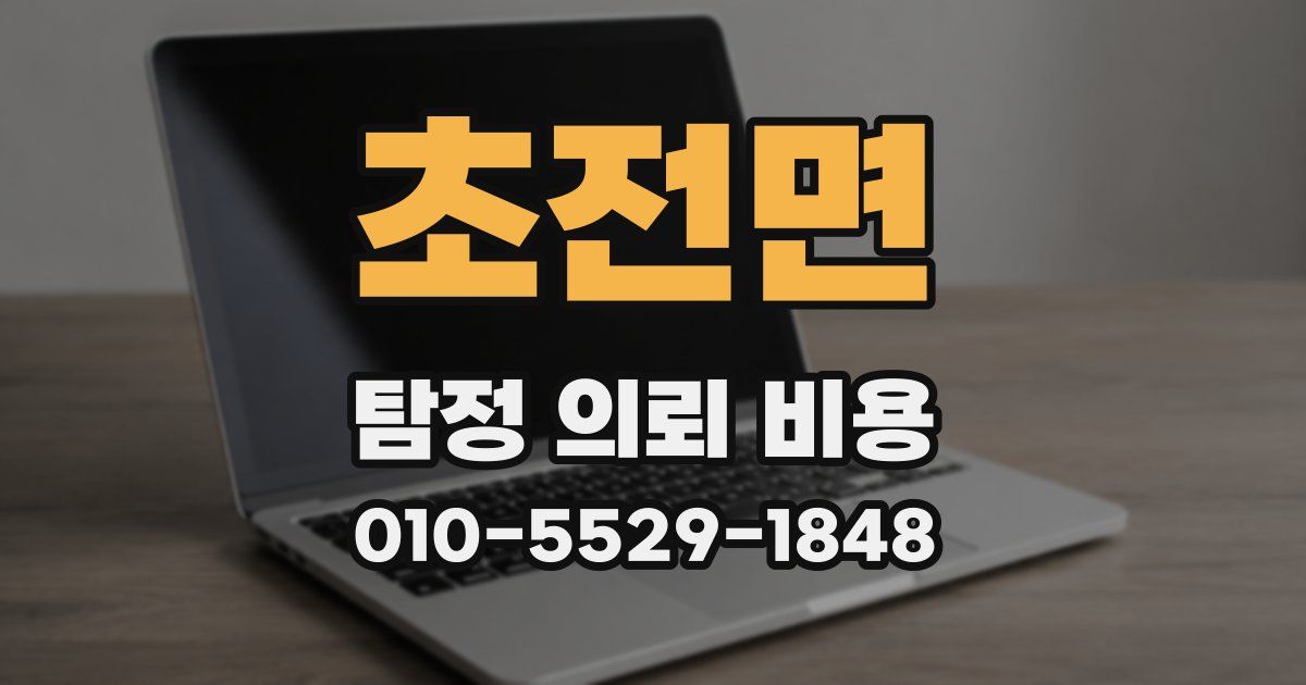 초전면 탐정 의뢰 비용