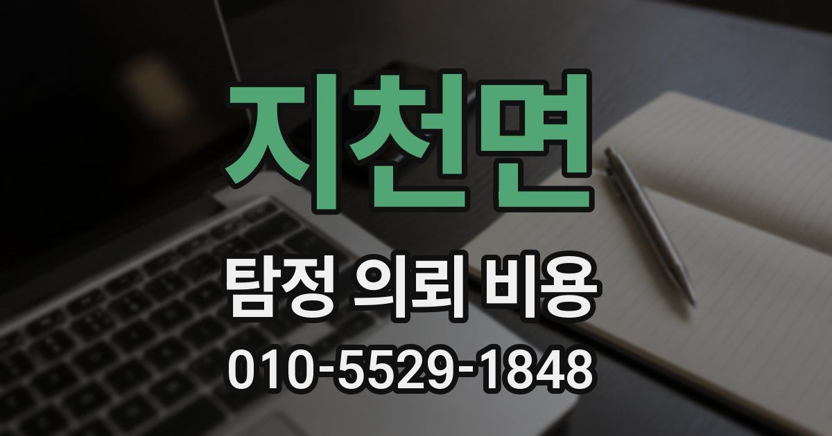 지천면 탐정 의뢰 비용