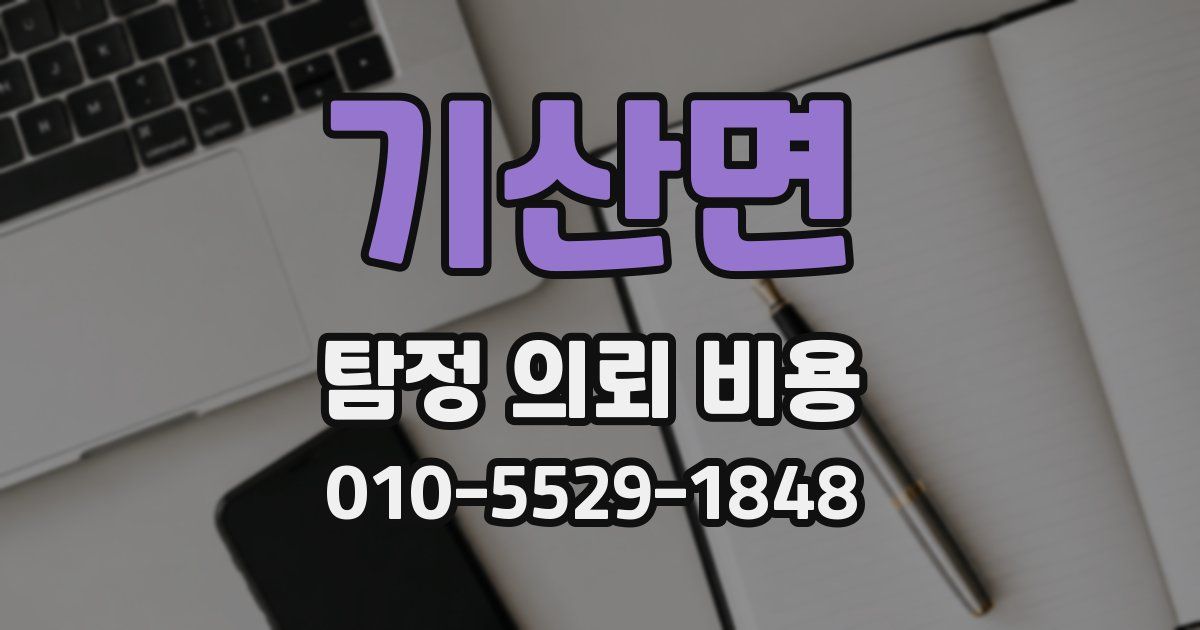기산면 탐정 의뢰 비용
