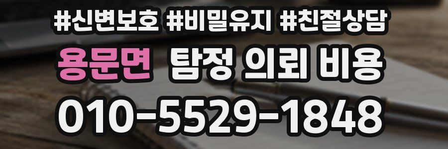 용문면 탐정 의뢰 비용