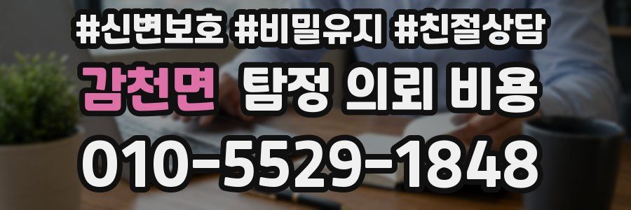 감천면 탐정 의뢰 비용