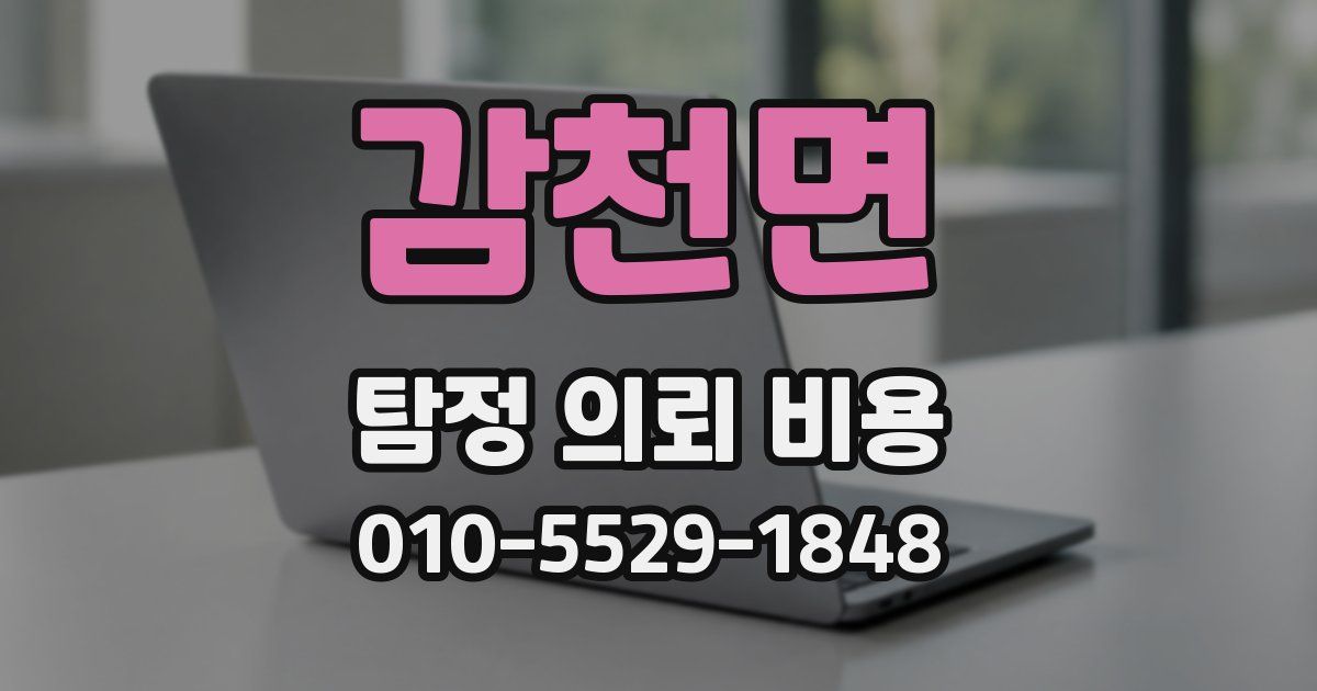 감천면 탐정 의뢰 비용