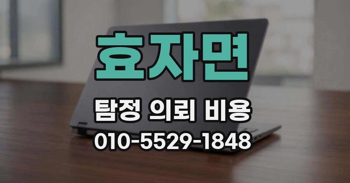 효자면 탐정 의뢰 비용