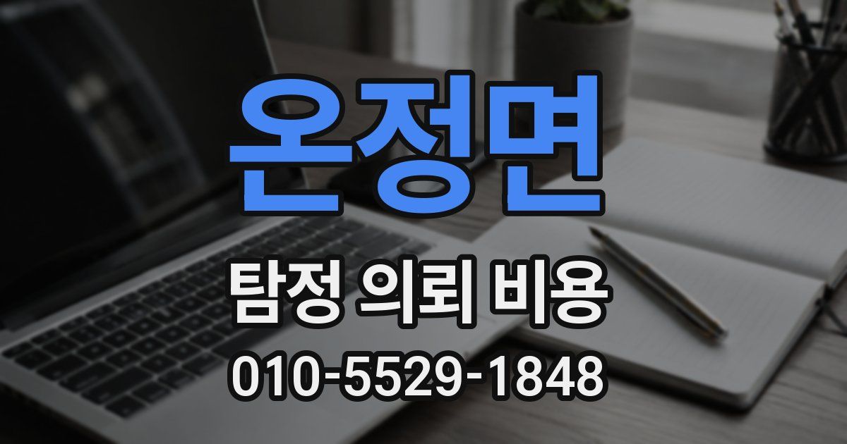 온정면 탐정 의뢰 비용